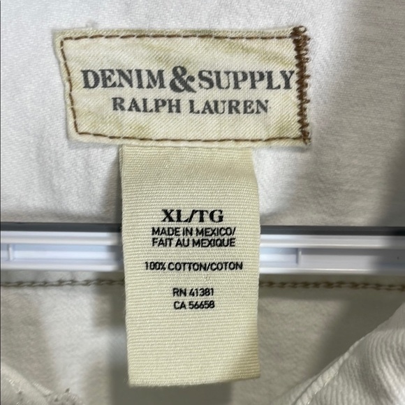 Denim & Supply Ralph Lauren Distressed White Jean Jacket - Picture 2 of 9